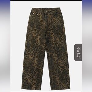 Leopard Print Jeans